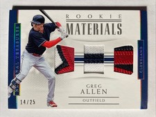 2018 National Treasures GREG ALLEN Rookie Materials Triple Prime Patch 14/25