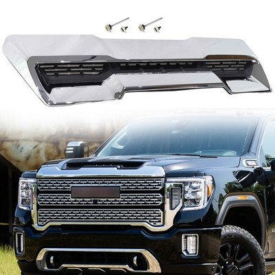 Chrome Hood Scoops Air Vent For 2020-2023 GMC Sierra 2500HD 3500HD 6.6L ...