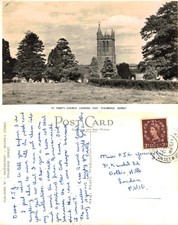 Vintage Postcard - St Mary's Church Stalbridge Dorset REAL PHOTO POSTED