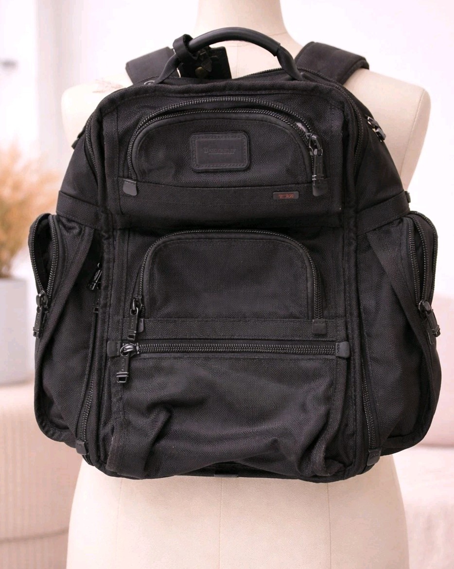TUMI Alpha T-Pass 26578DH Brief Padded Laptop Backpack Black Carry