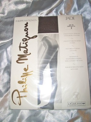 Philippe Matignon Jade edle Glanz Nylons Feinstrumpfhose Gr. 2 / M cappuccio OVP