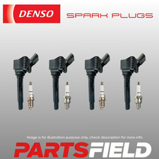 Full Set Ignition Coil&Denso Spark Plug For 2.0L 4cyl VW Arteon 17-25 3H7 3H8