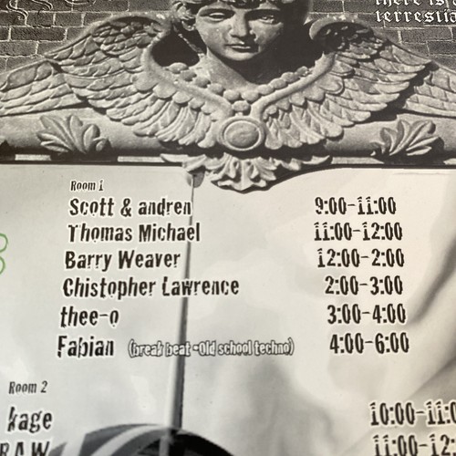 Vintage 1996 Odyssey Techno Trance Rave Flyer Rare Thee-o RAW Barry Weaver - Picture 6 of 9