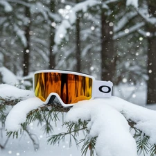 Oakley Snow Goggles Target Line L Matte White frame Fire Iridium lens NEW