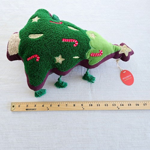 Jungalow Opalhouse Christbaumkissen grün Quasten verziert launisch NEU - Bild 7 von 9