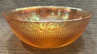 Vintage Jeannette Carnival Glass Bowl – Prism & Daisy Pattern 7.25”