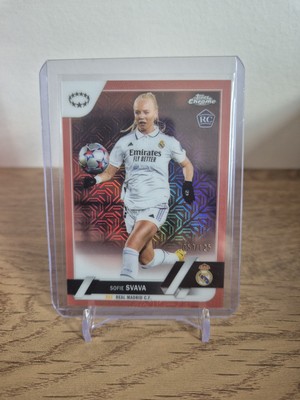 2022-23 Topps Chrome Womens UWCL Sofie Svava RC Madrid Rose Gold Mojo 53/125 #19