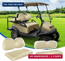 4PCS Golf Cart Seat Covers Kit, Front and Rear Seat Covers Fits Club Car