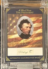 2025 A Word From POTUS Franklin Pierce Authentic Handwritten Word #AWF-FP14 RARE