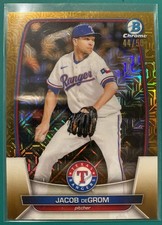 2023 Bowman Chrome JACOB DeGROM Gold Mojo Mega /50 Rangers Mint