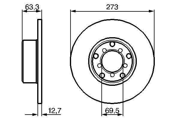 Bosch Bremsscheibe VA 0986478055-image