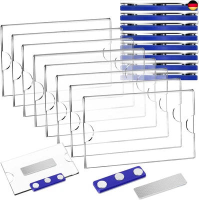 MARKE POWMAG Namensschilder Magnet, 8 Stück Namensschilder für Kleidung, Namensschild Klett M