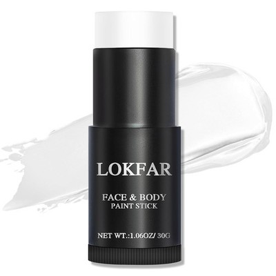 LOKFAR White Face Body Paint Stick, Eye Black Stick for Sports, Waterproof Full-
