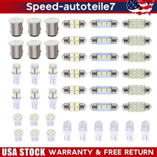 42PCS Car Interior Combo LED Map Dome Door Trunk License Plate Light Bulbs White
