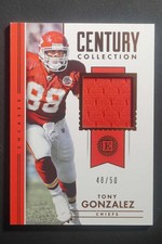 2018 Panini Encased Tony Gonzalez Century Collection Jersey /50 DV361