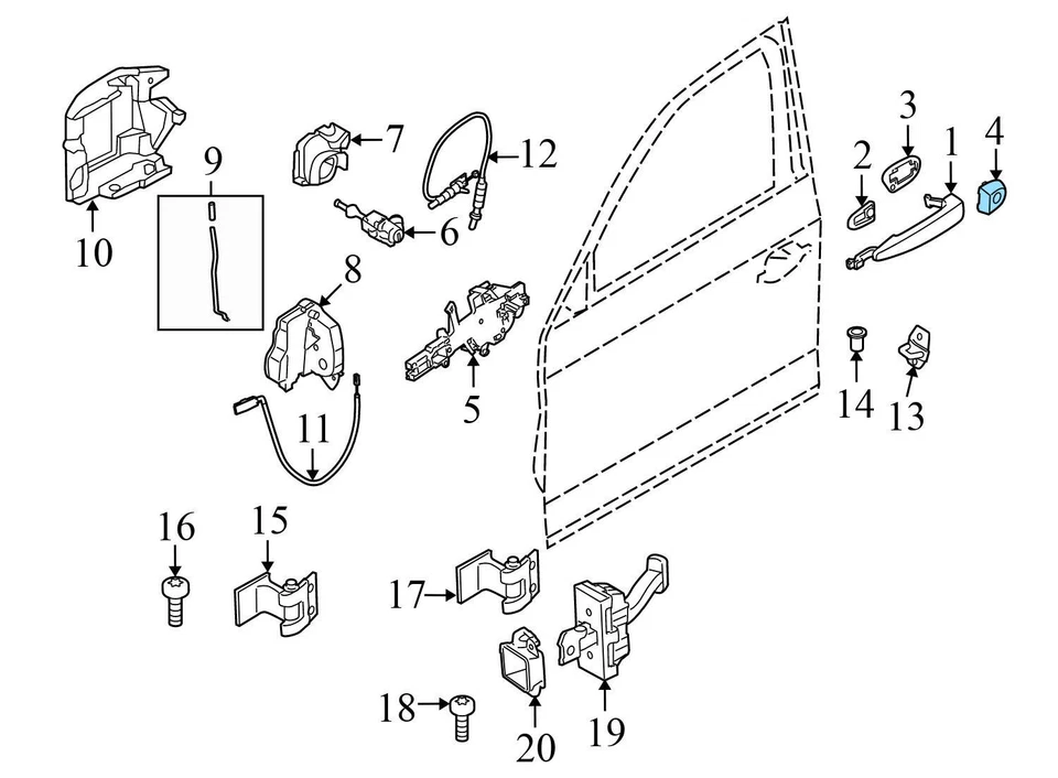 2014-2016 BMW 435I XDRIVE - Front LEFT Exterior DOOR Handle Cylinder CAP - Image 4 of 4
