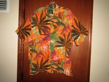 XL JAMS WORLD STUNNING COLORS TROPICAL SUNSET MADE IN HAWAII VINTAGE MENS SHIRT