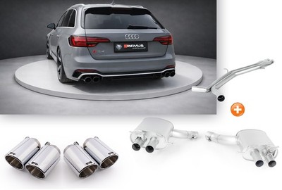 Remus Cat-Back Sportauspuffanlage Audi RS4 B9 Avant, ab 2017, Endrohr 4x84mm