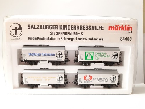 GWA1257 Märklin 84400 Wagenset SALZBURGER KINDERKREBSHILFE in OVP  | Condition: Gebraucht
