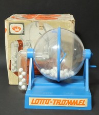Altes Tim Mee Lotto Spiel Lottotrommel 6 aus 49 Lottospiel Glückstrommel 60er ?