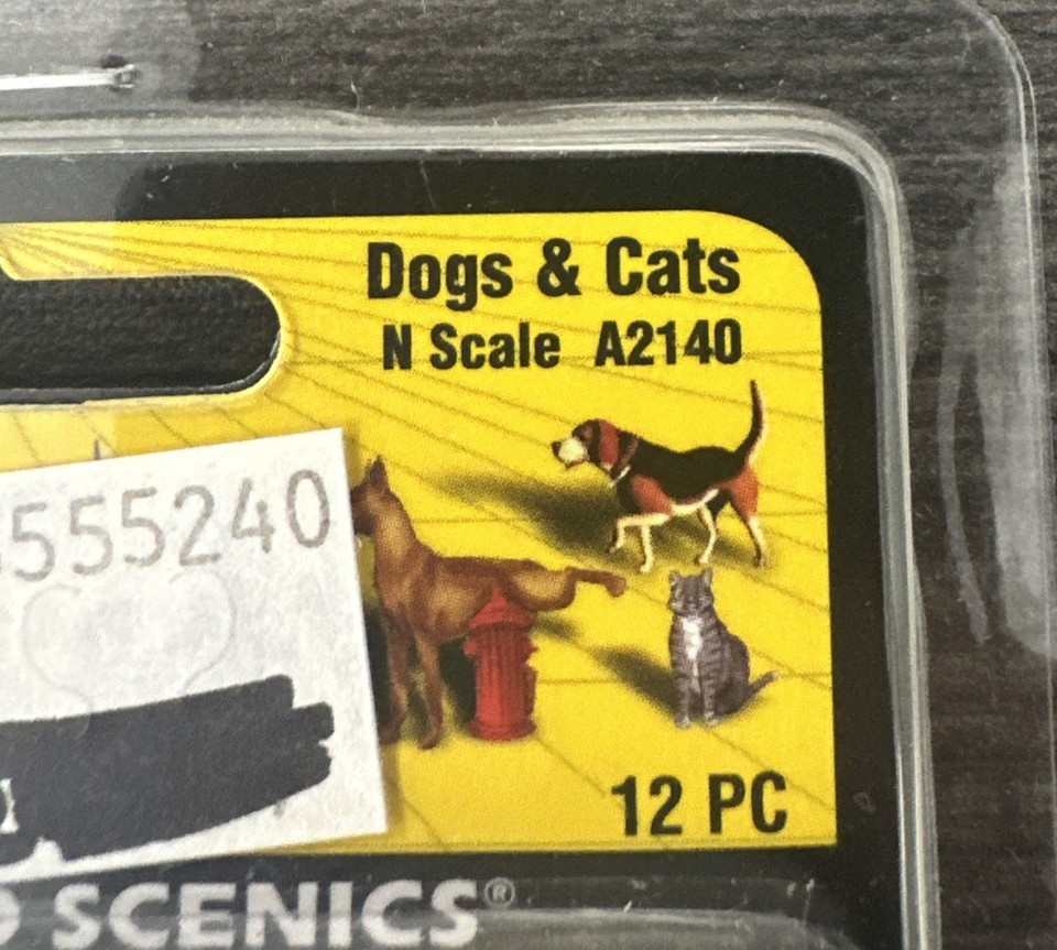 Woodland Scenics HO Dogs & Cats WOOA1841 - Figure Canine E Feline In Miniatura Dipinte A Mano - 6