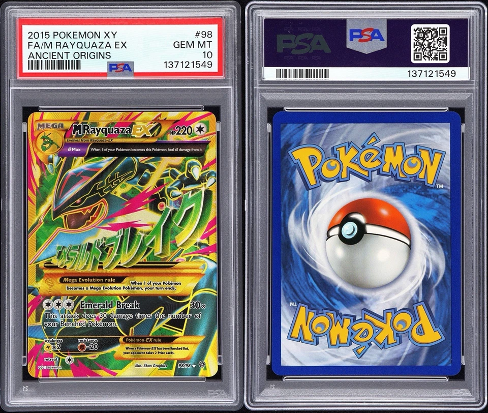 Pokemon M Rayquaza EX XY Ancient Origins Full Art #98 PSA 10 Gem Mint - Image 2 of 2