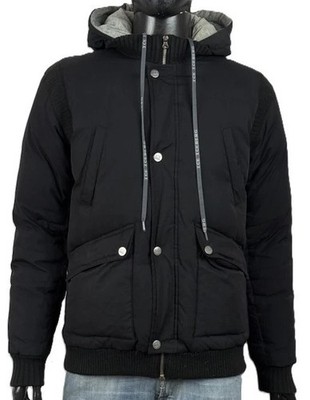 Iceberg Herren Jacke schwarz Daunenjacke Hooded Jacket Down Größe L
