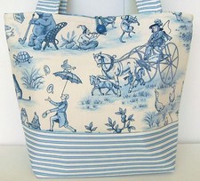 CIRCUS TOILE RETRO PRINT DIAPER BAG BABY BOY OLD WORLD PRINT FABRIC DIAPER BAG