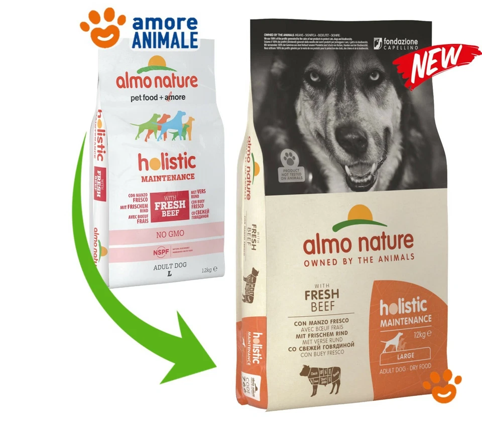 Almo Nature Chien Holistique Grand 12 KG - Bœuf Et Riz - Croquettes Pour Chiens - Photo 2/2