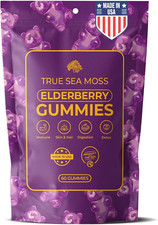 Sea Moss Elderberry Gummies for Adults  Kids - Magnesium, Burdock Root  Bla...