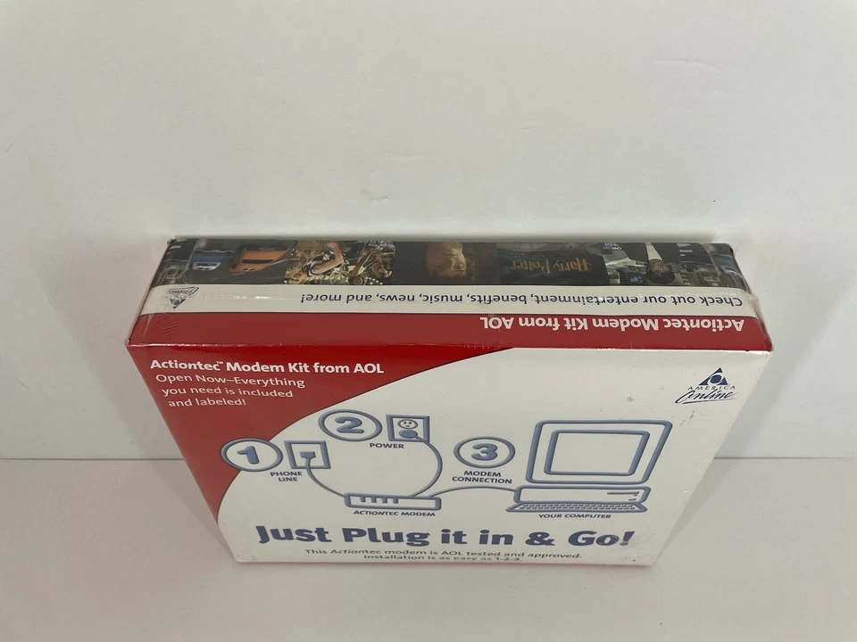 VTG Actiontec Modem Kit From AOL  NEW SEALED EX56012-04 - Image 2 of 4