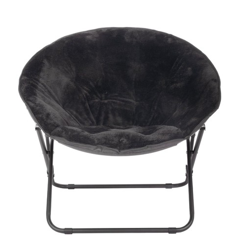 Saucer Chair for Kids and Teens, Black - Bild 7 von 7