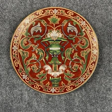 Oriental Accent Biltmore Estate Collection Red Floral Decorative Plate 10.25”