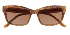 Bcbg Maxazria Risky Brown Horn Rectangle Sunglasses
