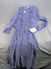 Wild Rose 2 Piece Jacket Dress Set Purple Rayon Lace Size 16 Vintage New W/Tags