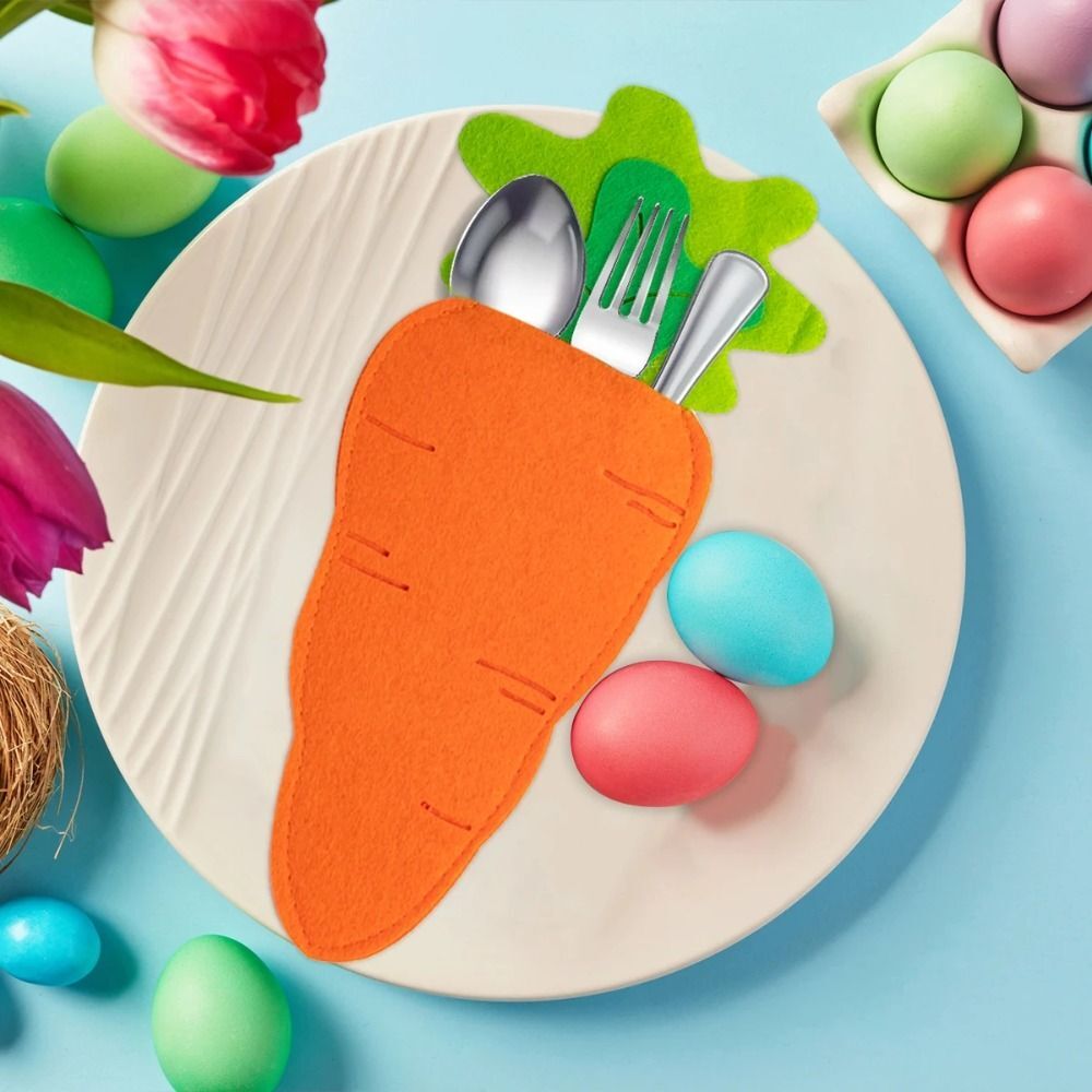 Carrot Shape Easter Cutlery Holder Felt Fork Cover Cutlery Cover eBay