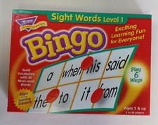 Trend Educational Bingo sight words level 1 Build Vocabulary ages 5 and up Used