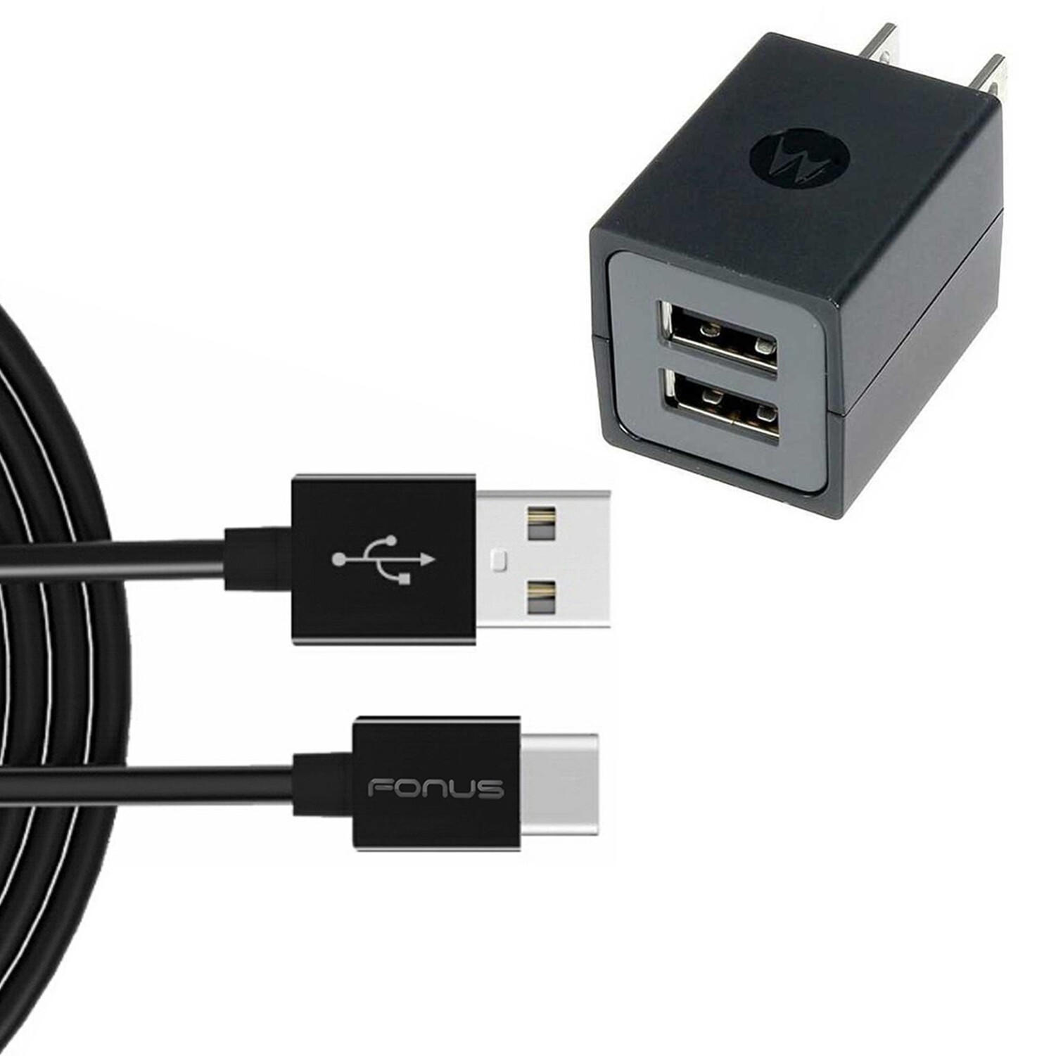 6ft USB-C Charger & 2-Port Wall Adapter for Samsung Galaxy Z Fold6