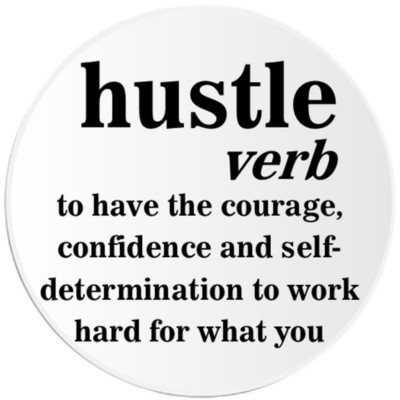Hustle Definition - 100 Pack Circle Stickers 3 Inch - Motivation Grind Execute