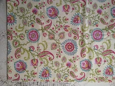 Mill Creek Home Decor Fabric Mod Floral Cotton 36"x 45" BTY Pink Blue Green