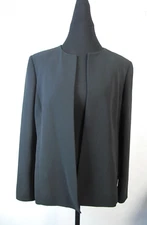 Open Front Black Blazer Jones Studio Separates Office Business Casual Size 14