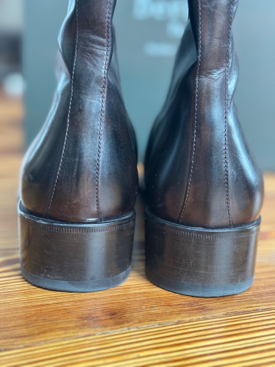 Men's Berluti Side Zip Boots Men's Berluti Side Zip Boots