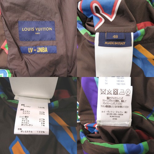 AUTHENTIC LOUIS VUITTON x NBA Letter Nylon 21AW Blouson RM212M Jacket Size48 - Picture 6 of 6