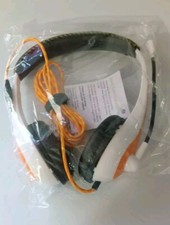 Avid Education AE-36 White/Orange Headset with Noise Cancelling Boom Microphone