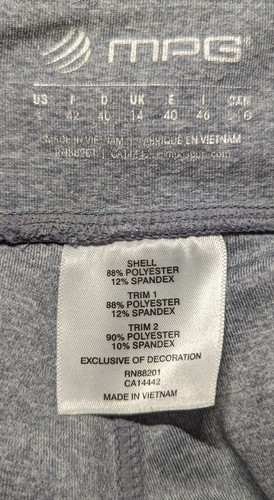 MPG 2 Piece Sports Bra Capri ATHLETIC Pants Leggings Workout Pink Grey Sz Large - Picture 5 of 13