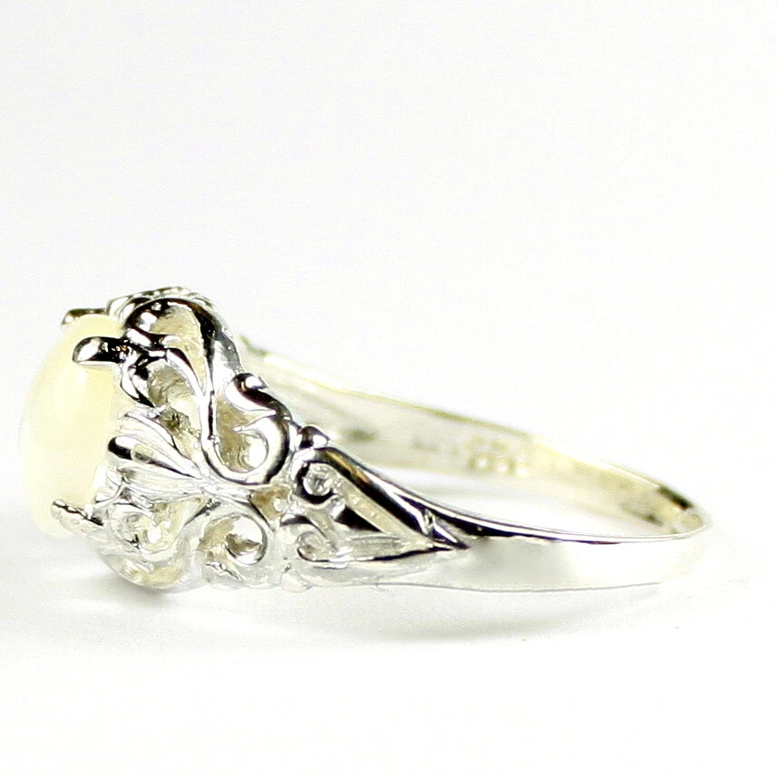 MOTHER OF PEARL Sterling Silver Ladies Ring -Handmade • SR113 - Image 3 of 4