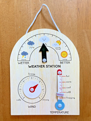 Weather Station Educational Wall Hanging for Kids Learning Homeschool