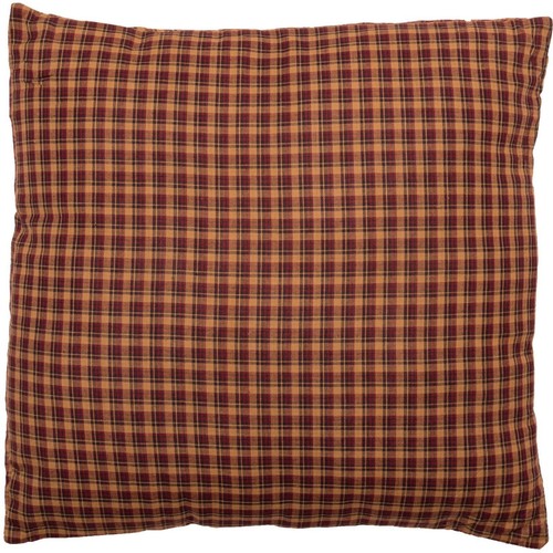Rustic Country Red Plaid Cotton Pillow with Fill 16" Square Patriotic Patch - Picture 2 of 5