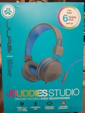 JLab JBuddies Studio Over Ear Folding Kids Headphones NEW Damaged Box