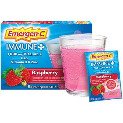 Emergen-C Immune Plus RASPBERRY Vit C+vit D & Zinc